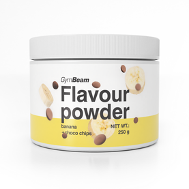 Flavour powder - GymBeam, príchuť banán a čokoládové kúsky, 250g