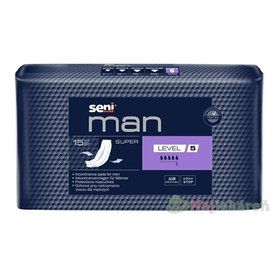 SENI MAN Super Level 5 vložky urologické pre mužov, savosť 870 ml, 15 ks