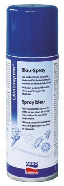 Chinoseptan Blue spray (modrý) s antiseptickými vlastnosťami pre zvieratá 200ml