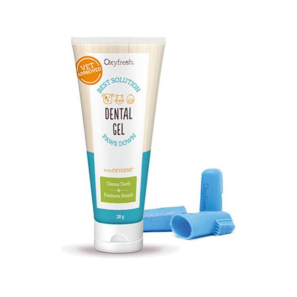 iM3 Oxyfresh dentálny gél a prstová zubná kefka pre psy a mačky 28g