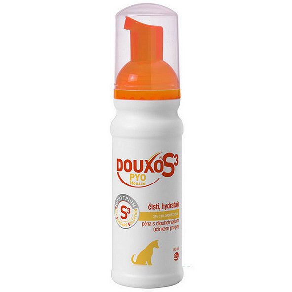 DOUXO S3 Pyo Pena pre psy pri zápalových ochoreniach kože 150ml
