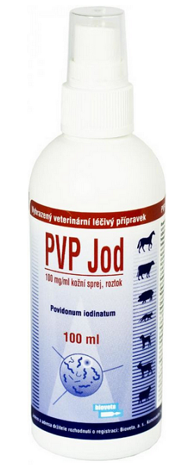E-shop PVP Jod spray na povrchovú dezinfekciu kože zvierat v sprejovej forme 100ml