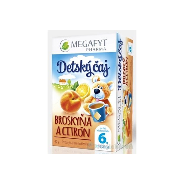 MEGAFYT Detský čaj BROSKYŇA A CITRÓN, 20x2 g