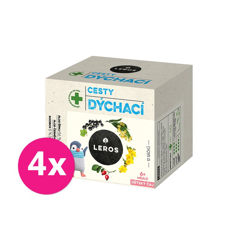 E-shop 4x LEROS Čaj detský Dýchacie cesty 10x2g