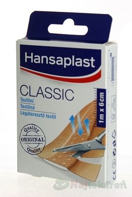 E-shop Hansaplast CLASSIC náplasť textilná (6cmx1m) 1ks