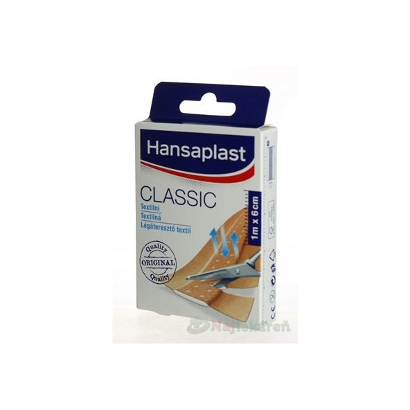 Hansaplast CLASSIC náplasť textilná (6cmx1m) 1ks