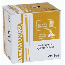 VetaPro Vetamanoza na podporu močového mechúra psov a mačiek 2g x 20 sáčkov