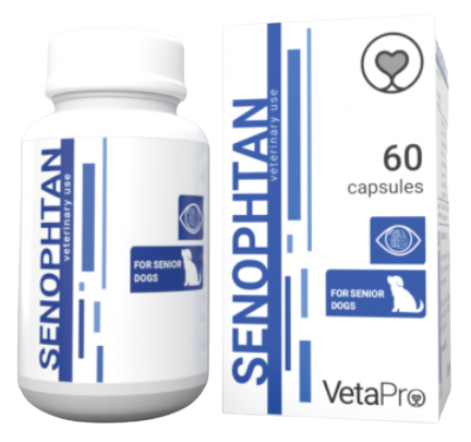 E-shop VetaPro Senophtan výživový doplnok pre staršie psy na zachovanie zraku 60cps