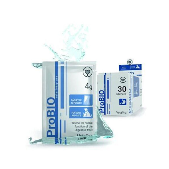 VetaPro ProBio prírodné probiotiká pre psy a mačky 4g x 30 sáčkov