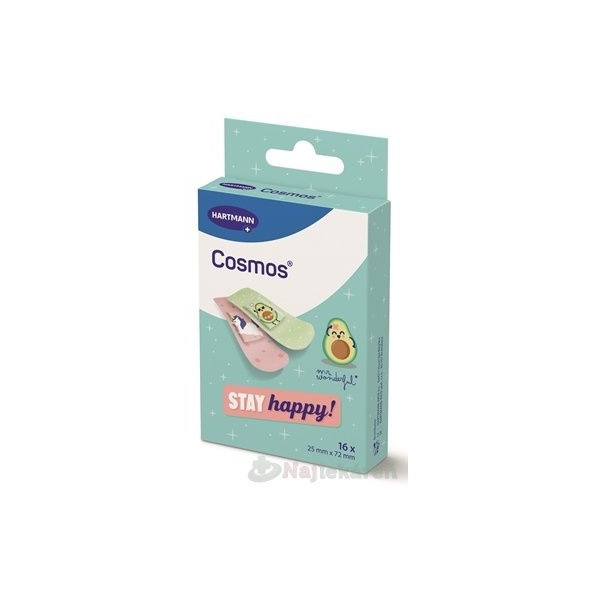 Cosmos Mr. Wonderful STAY happy náplasť vodeodolná (25x72 mm) 16 ks