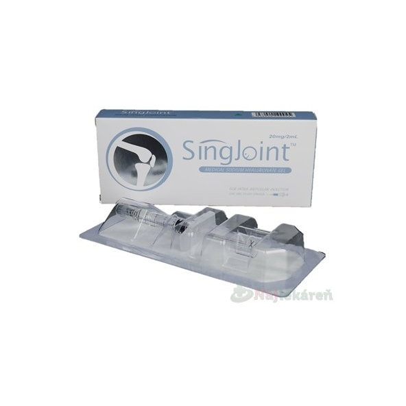 SingJoint intraartikulárny gél 20 mg s lekárskym hyaluronátom sodným, v predplnenej striekačke 2 ml
