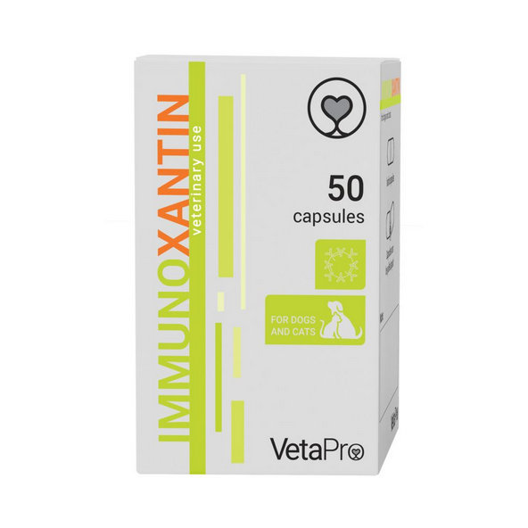 VetaPro ImmunoXantin výživový doplnok na posilnenie imunity pre psy a mačky 50cps