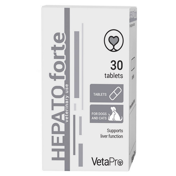 VetaPro Hepatoforte podpora funkcie pečene pre psov a mačky 30tbl