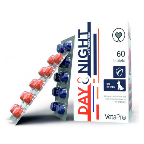 VetaPro Day & Night výživový doplnok pre šteniatka (<1 rok) 60tbl