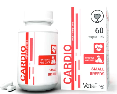 E-shop VetaPro Cardio Small Breeds na podporu normálnej funkcie kardiovaskulárnej sústavy 60cps