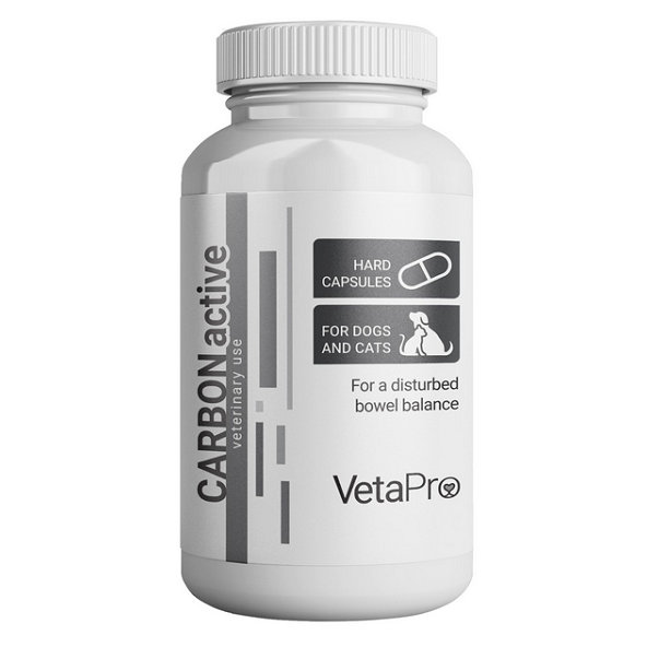 VetaPro CarbonActive tráviaci adsorbent pre psov a mačky 20cps