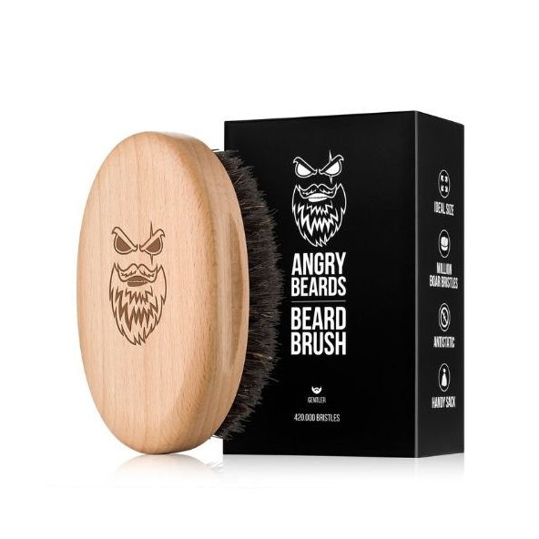 Drevená kefa na bradu a fúzy Gentler Angry Beards