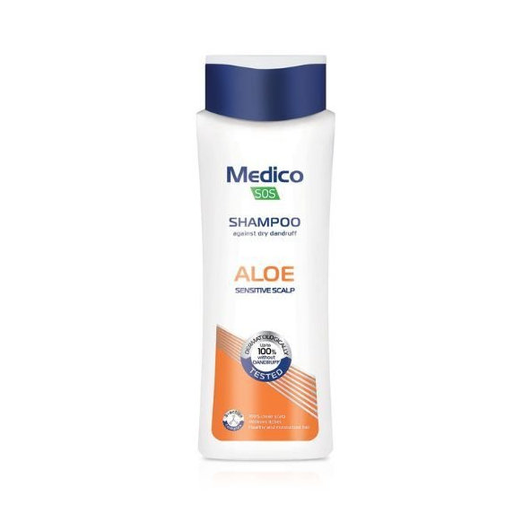 Šampón proti lupinám na citlivú pokožku hlavy s Aloe Medico SOS 390ml