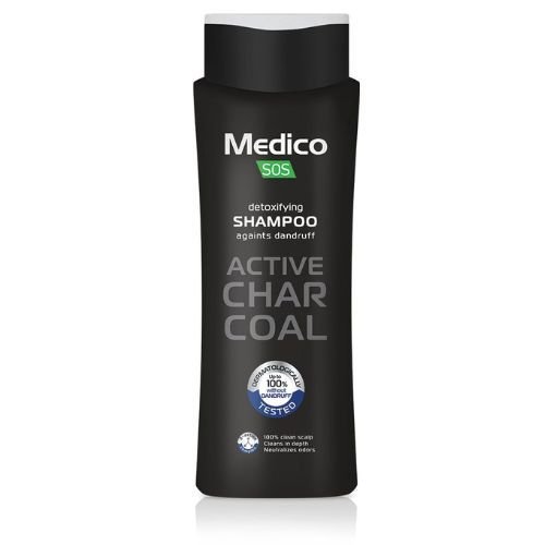 E-shop Detoxikačný šampón proti lupinám s aktívnym uhlím Medico SOS 390ml