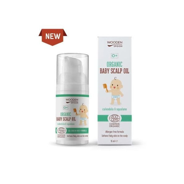 Organický olej na detskú pokožku hlavy Wooden Spoon 15ml