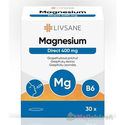 LIVSANE Magnézium Direct 400 mg prášok vo vrecúškach, grapefruitová príchuť, 30 ks