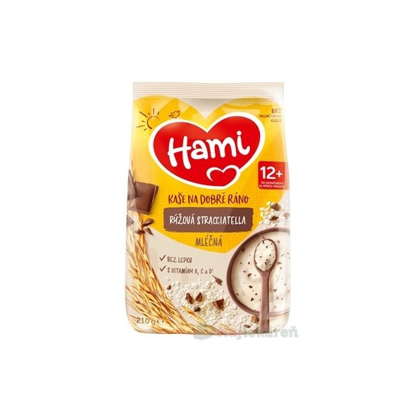 Hami mliečna kaša ryžová stracciatella na dobré ráno (od ukonč. 12. mesiaca) 210 g