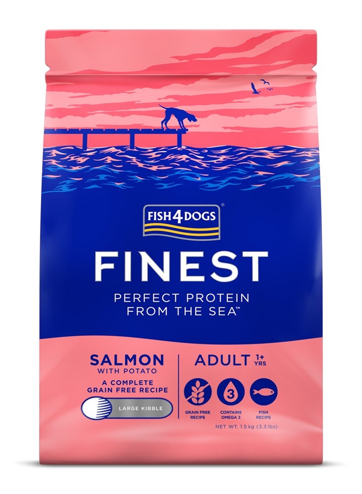 E-shop FISH4DOGS Granule malé pre dospelých psov Finest losos so zemiakmi 1,5kg, 1+
