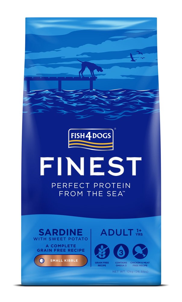 E-shop FISH4DOGS Granule malé pre dospelých psov Finest sardinka so sladkými zemiakmi 12kg, 1+