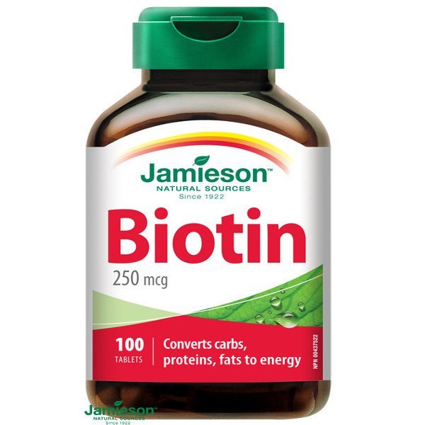 E-shop Jamieson Biotín 250 µg pokožka, vlasy a nechty 100 tabliet
