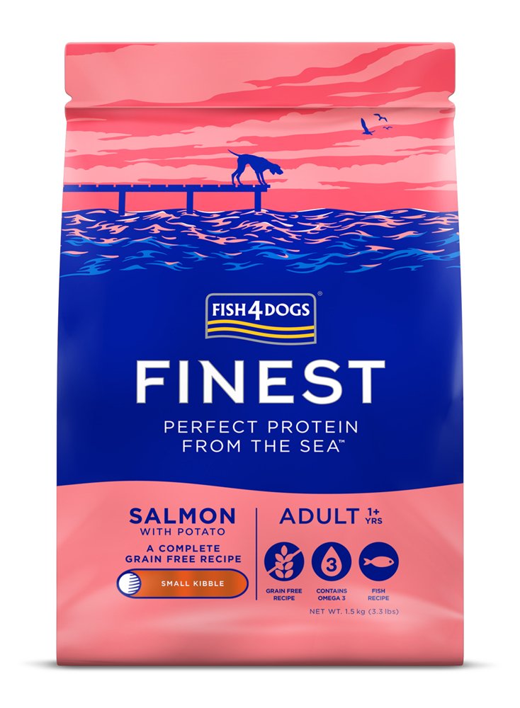 E-shop FISH4DOGS Granule veľké pre dospelých psov Finest losos so zemiakmi 1,5kg, 1+