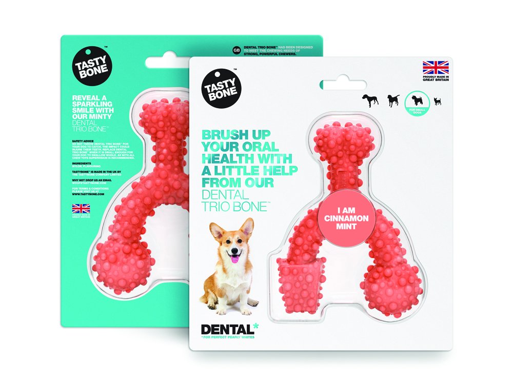 E-shop TASTY BONE Dental trio kostička nylonová pre malých psov - Škorica & Mäta