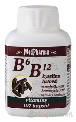 E-shop MedPharma B6, B12 + kyselina listová 107 ks