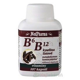 MedPharma B6, B12 + kyselina listová 107 ks