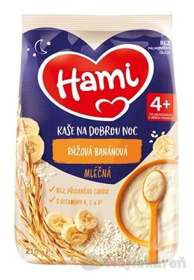 Hami mliečna kaša ryžová banánová na dobrú noc (od ukonč. 4. mesiaca) 210 g
