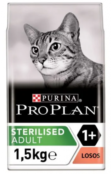 E-shop Proplan MO Cat Sterilised losos - granule pre kastrované mačky 1,5kg