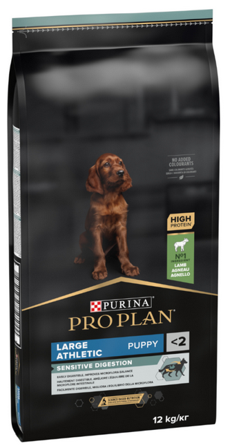 E-shop Proplan MO Dog Opti Digest Puppy Large Athletic Sensitive Digestion jahňa granule pre šteňatá 12kg