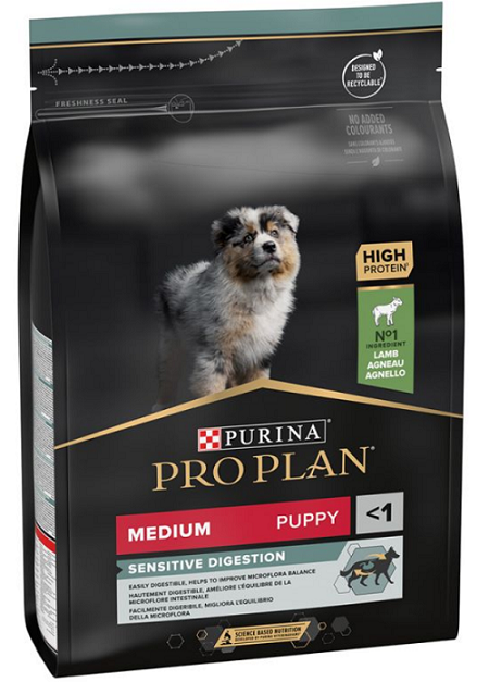 E-shop ProPlan MO Dog Opti Digest Puppy Medium Sensitive Digestion jahňa granule pre psy 3kg