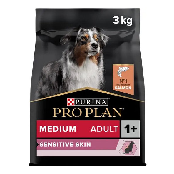 ProPlan MO Dog Opti Derma Adult Medium Sensitive Skin losos granule pre psy 3kg