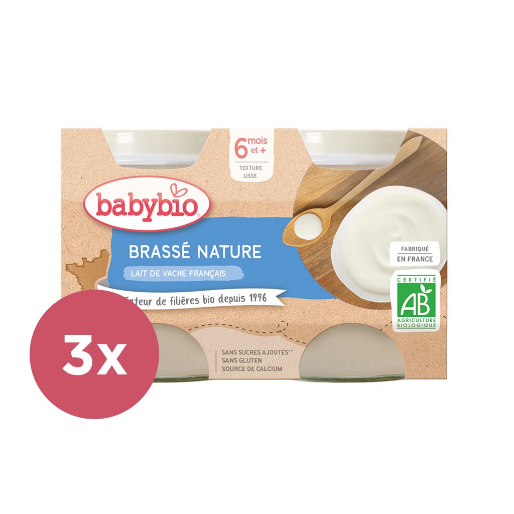 E-shop 3x BABYBIO Brassé z francúzskeho mlieka natur 2x 130 g