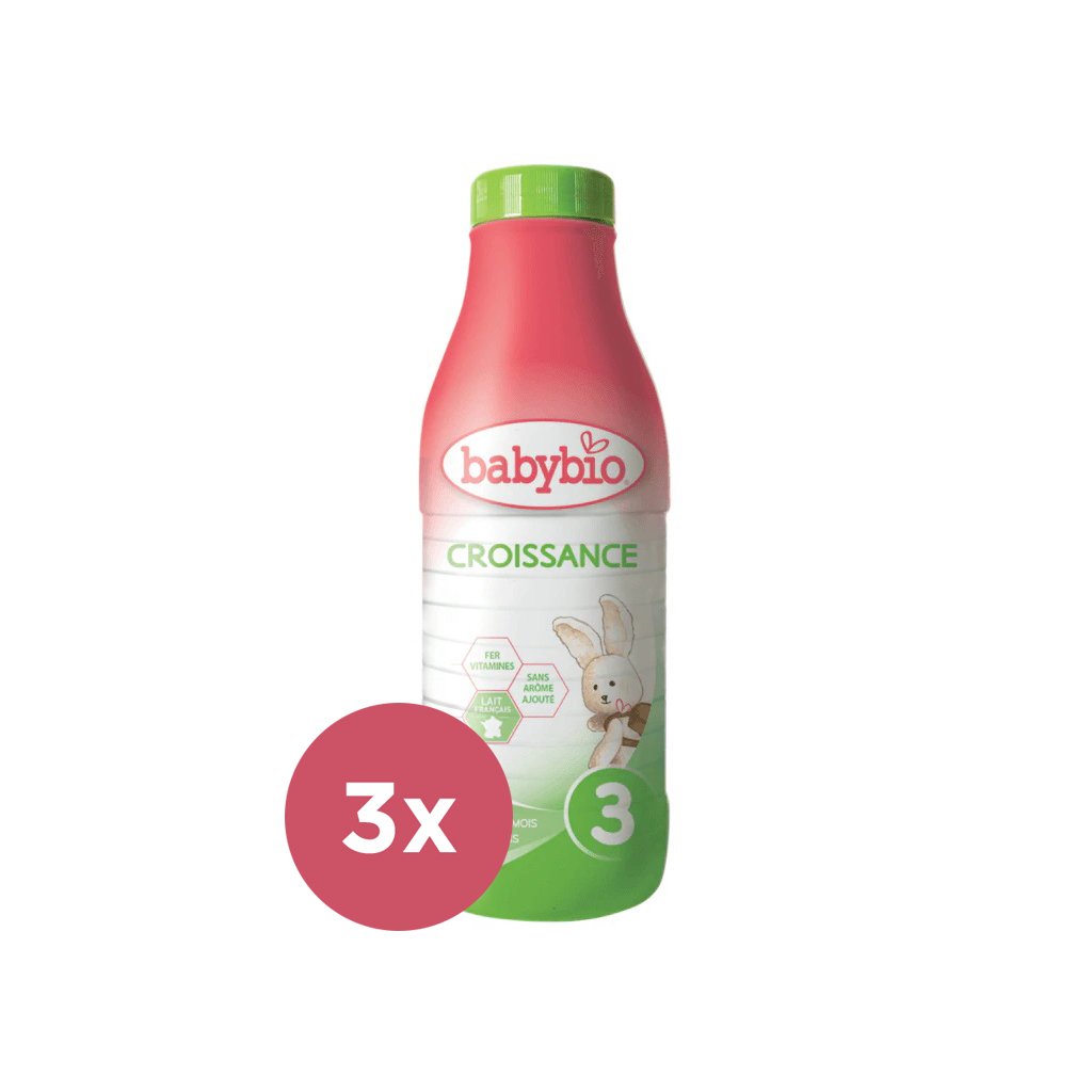E-shop 3x BABYBIO Croissance 3 tekuté dojčenské bio mlieko 1 l