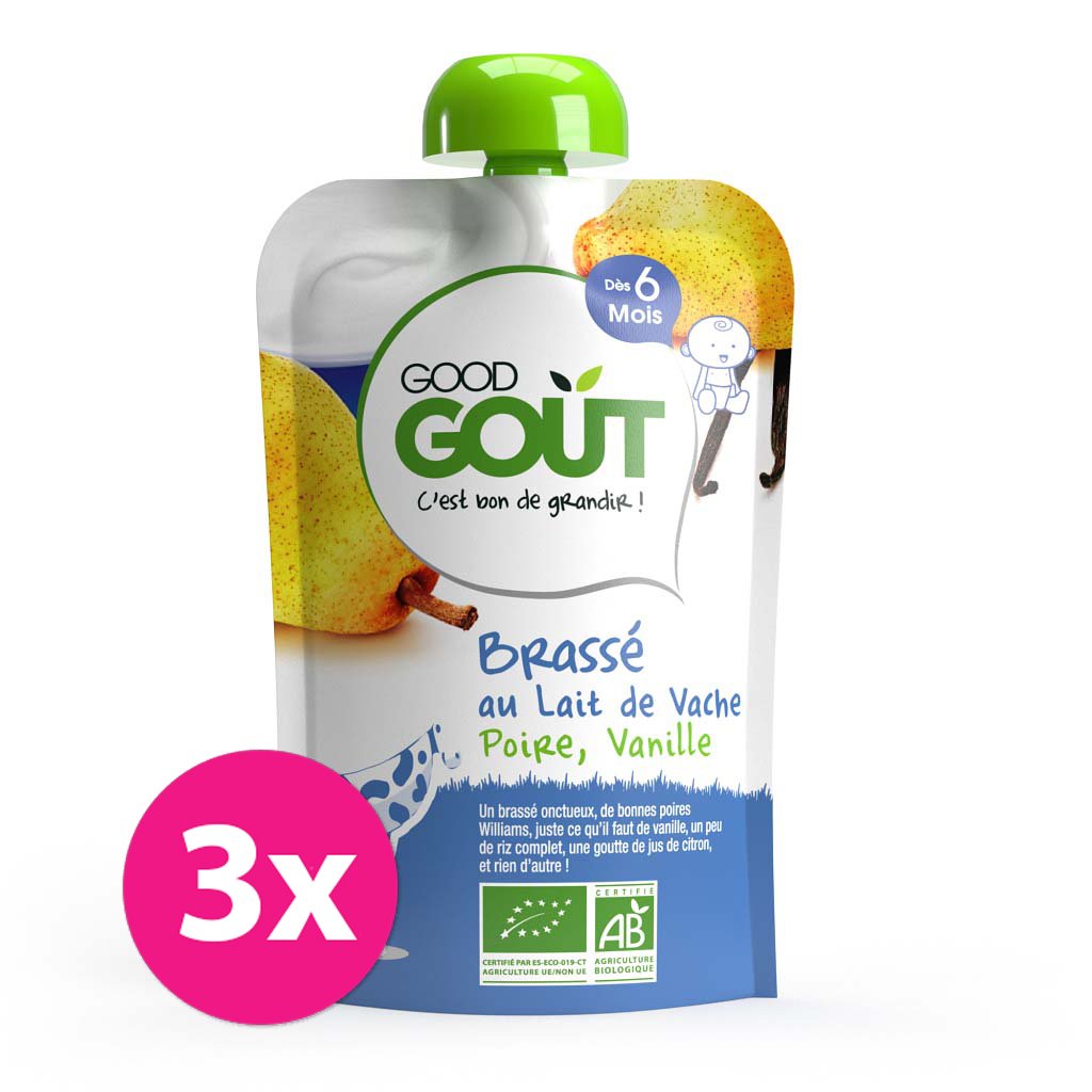 E-shop 3x GOOD GOUT BIO Jogurt, hruška a vanilka 90 g