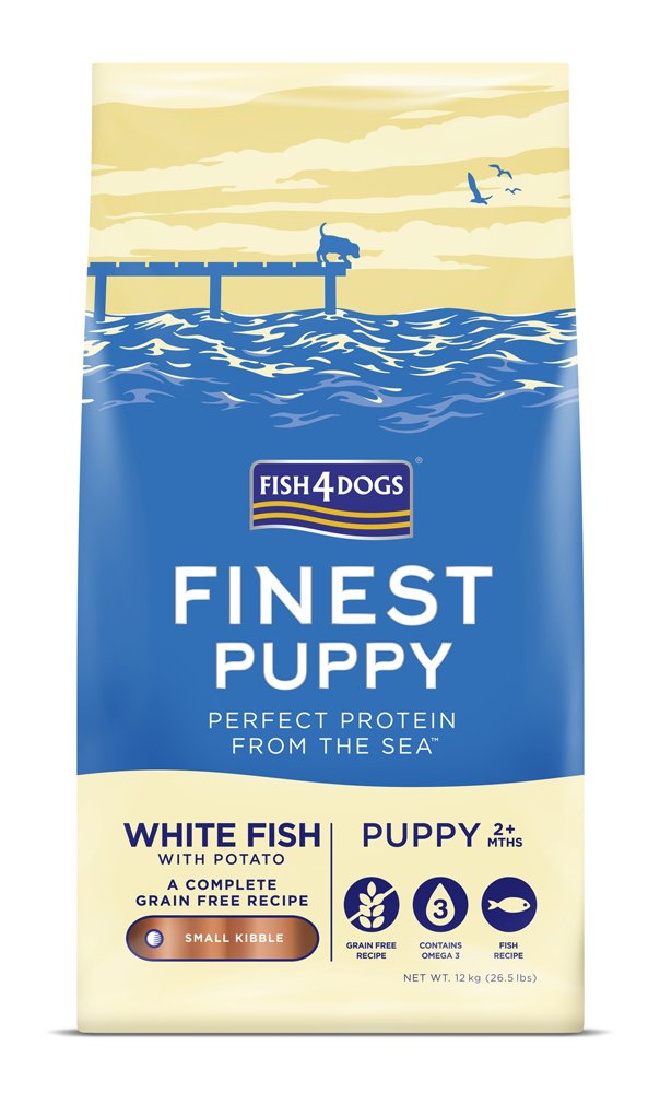 E-shop FISH4DOGS Granule malé pre šteniatka Finest biela ryba so zemiakmi 12kg, 2m+