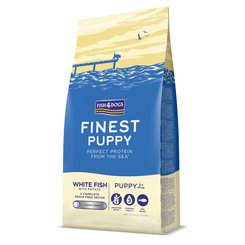 FISH4DOGS Granule veľké pre šteniatka Finest biela ryba so zemiakmi 6kg, 2m+