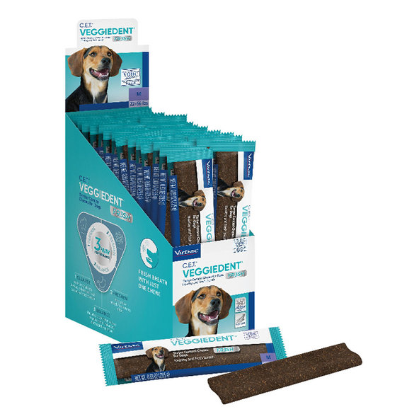 CET Veggiedent Fresh Single M enzymatické žuvacie plátky pre psy 28ks (psy 10 - 30kg)