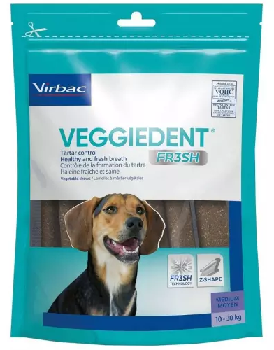 E-shop CET Veggiedent Fresh M enzymatické žuvacie plátky pre psy 15ks (psy 10-30kg)