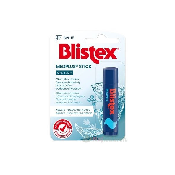 Blistex MEDPLUS STICK SPF 15 balzam na pery, tyčinka 4,25 g