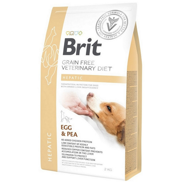 Brit Veterinary Diets GF dog Hepatic granule pre psy 2kg