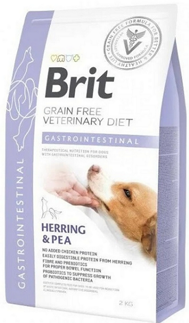 E-shop Brit Veterinary Diets GF dog Gastrointestinal-Low fat granule pre psy 2kg