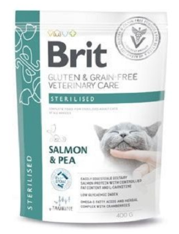 E-shop Brit Veterinary Diets GF cat Sterilised granule pre mačky 400g