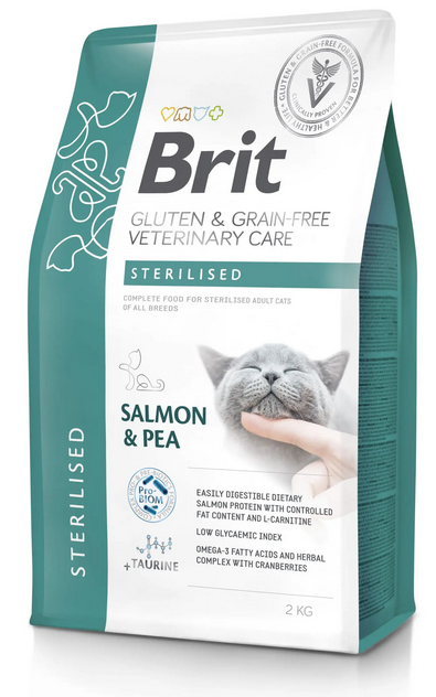 E-shop Brit Veterinary Diets GF cat Sterilised granule pre mačky 2kg